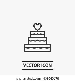 Outline cake icon illustration vector symbol
