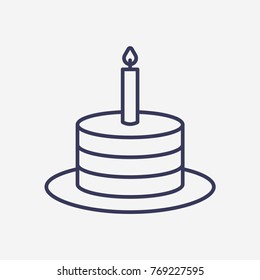 Outline cake icon illustration vector symbol 