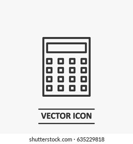 Outline calculator   icon illustration vector symbol