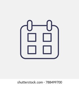 Outline calendar icon illustration isolated vector sign symbol