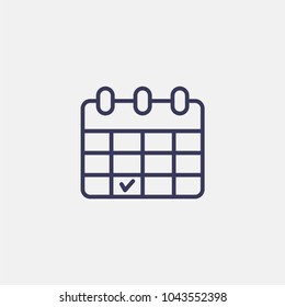 Outline calendar icon illustration vector symbol
