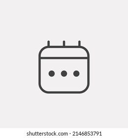 Outline calendar icon sign vector,Symbol, logo illustration for web and mobile