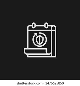 Outline calendar vector icon. Calendar illustration for web, mobile apps, design. Calendar vector symbol.