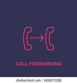 Outline call forwarding icon.call forwarding vector illustration. Symbol for web and mobile