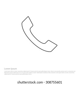 Outline Call  Icon, Vector Illustration, Flat pictogram icon