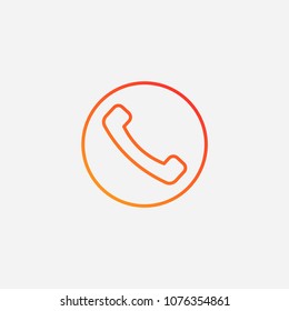 Outline call icon.gradient illustration vector,phone sign symbol