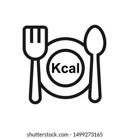 outline calories vector icon. isolated black simple line element illustration from food concept. editable vector stroke calories icon on white background