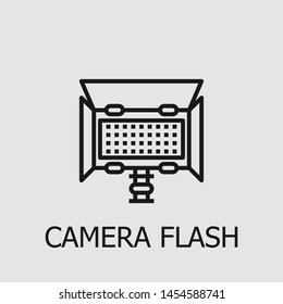 Outline camera flash vector icon. Camera flash illustration for web, mobile apps, design. Camera flash vector symbol.