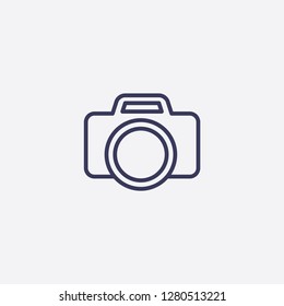 Outline camera icon illustration isolated vector sign symbol