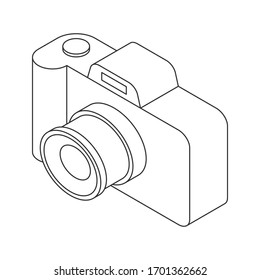 outline camera icon vector illustration