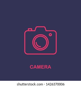 Outline camera icon.camera vector illustration. Symbol for web and mobile
