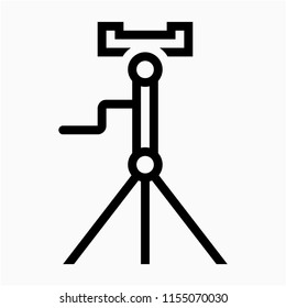 Outline camera tripod pixel perfect vector icon