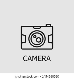 Outline camera vector icon. Camera illustration for web, mobile apps, design. Camera vector symbol.
