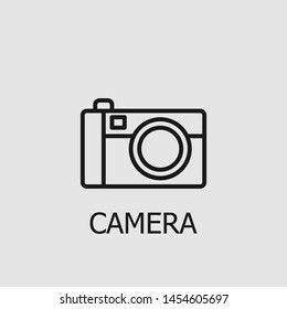 Outline camera vector icon. Camera illustration for web, mobile apps, design. Camera vector symbol.