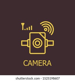 Outline camera vector icon. Camera illustration for web, mobile apps, design. Camera vector symbol.