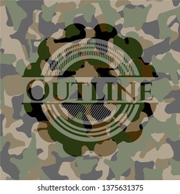 Outline camo emblem