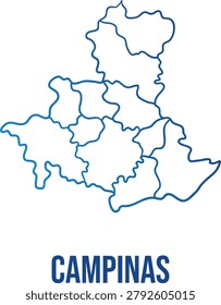 Outline Campinas intermediate region isolated map