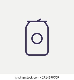 Outline can icon.can vector illustration. Symbol for web and mobile