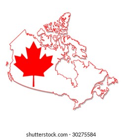 Outline Canada Red Maple Leaf Stock Vector (Royalty Free) 30275584 ...