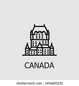 Outline canada vector icon. Canada illustration for web, mobile apps, design. Canada vector symbol.