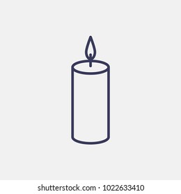 Outline candle  icon illustration isolated vector sign symbol
