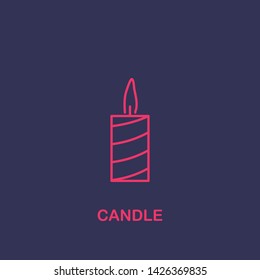 Outline candle icon.candle vector illustration. Symbol for web and mobile