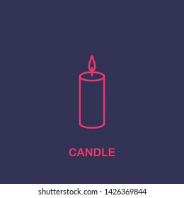 Outline candle icon.candle vector illustration. Symbol for web and mobile