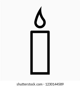Outline candle pixel perfect vector icon