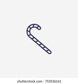 Outline candy cane icon illustration vector symbol