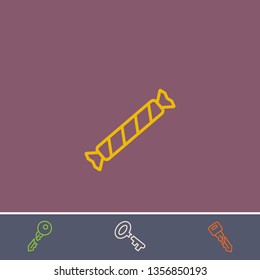Outline candy icon.Best candy vector, illustrated icon for modern web and mobile design.Bonus broken key symbol