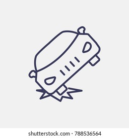 Outline car accident icon illustration isolated vector sign symbol