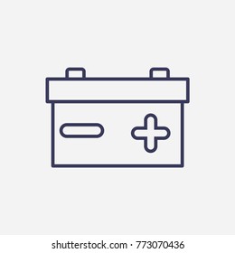 Outline car battery icon illustration vector symbol