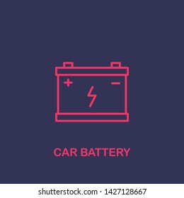 Outline car battery icon.car battery vector illustration. Symbol for web and mobile