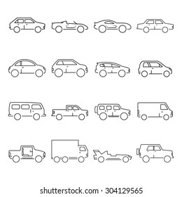 Outline Car Collection Icon