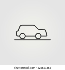 Outline car   icon illustration vector symbol