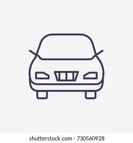 Outline car icon illustration vector symbol