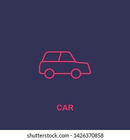 Outline car icon.car vector illustration. Symbol for web and mobile