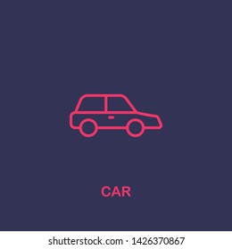 Outline car icon.car vector illustration. Symbol for web and mobile