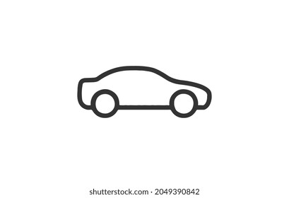 Umriss-Autosymbol. Vektorgrafik des Autos. Symbol für Web und Mobile
