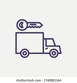 Outline car rental icon.car rental vector illustration. Symbol for web and mobile