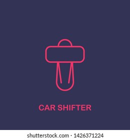 Outline car shifter icon.car shifter vector illustration. Symbol for web and mobile