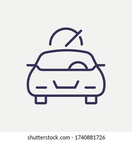 Outline car speed icon.car speed vector illustration. Symbol for web and mobile