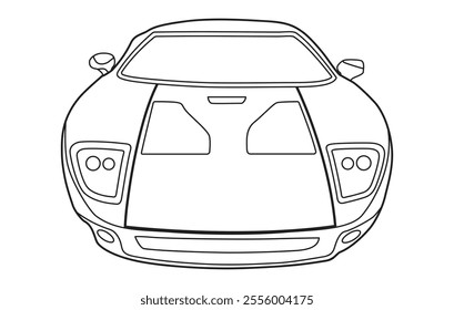 
Outline car vector drawing concept design.Vehicle outline sketch illustration isolated on white background.car line art for coloring book.Car icon set.Transport symbol.Vector illustration.