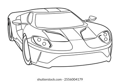 
Outline car vector drawing concept design.Vehicle outline sketch illustration isolated on white background.car line art for coloring book.Car icon set.Transport symbol.Vector illustration.