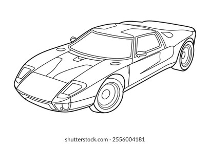 
Outline car vector drawing concept design.Vehicle outline sketch illustration isolated on white background.car line art for coloring book.Car icon set.Transport symbol.Vector illustration.