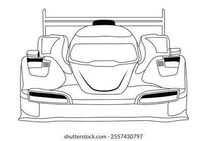 Outline car vector drawing concept design.Vehicle outline sketch illustration isolated on white background.car line art for coloring book.Car icon set.Transport symbol.Vector illustration.