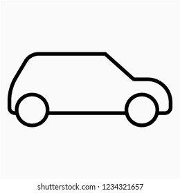 Outline Car vector icon