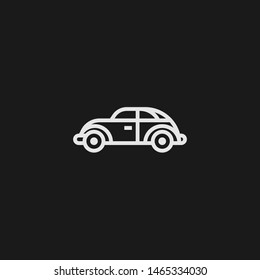Outline car vector icon. Car illustration for web, mobile apps, design. Car vector symbol.