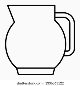 Outline carafe vector icon