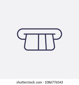 Outline card insert icon illustration,vector money sign symbol